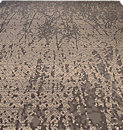 Doris Leslie Blau Collection Large Gray Petra Design Abstract Wool Rug