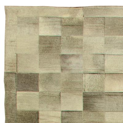 Doris Leslie Blau Collection Large Hair on Hide Gray and Light Brown Modern Rug