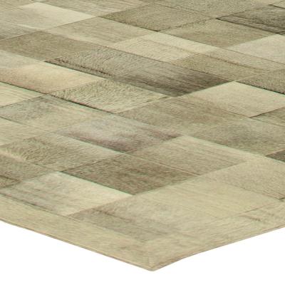 Doris Leslie Blau Collection Large Hair on Hide Gray and Light Brown Modern Rug
