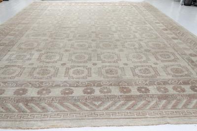 Doris Leslie Blau Collection Large Samarkand Style Geometric Handmade Wool Rug