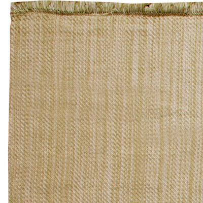 Doris Leslie Blau Collection Large Striped De Lys Beige Flat Weave Wool Rug