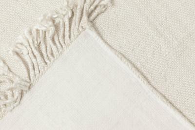 Doris Leslie Blau Collection Mirage Solid White Flat Weave Wool Rug