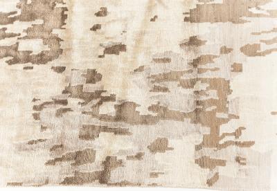 Doris Leslie Blau Collection Modern Abstract Silk Beige Brown Purple Runner