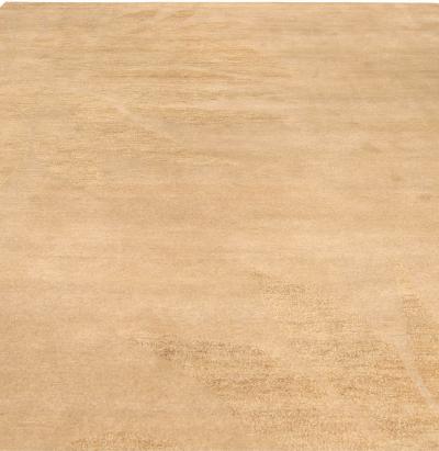 Doris Leslie Blau Collection Modern Abstract Sunflower Beige Handmade Wool Rug