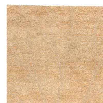 Doris Leslie Blau Collection Modern Abstract Sunflower Beige Handmade Wool Rug