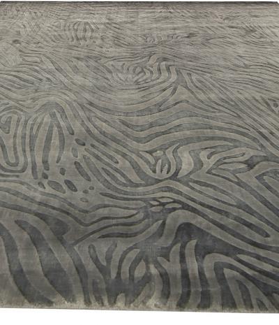 Doris Leslie Blau Collection Modern Animal Print Gray Rug