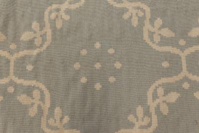 Doris Leslie Blau Collection Modern Aubusson Design Blue White Rug