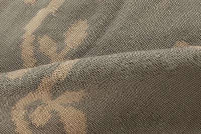 Doris Leslie Blau Collection Modern Aubusson Design Blue White Rug