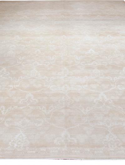 Doris Leslie Blau Collection Modern Floral RA7 Gray Wool Handmade Rug