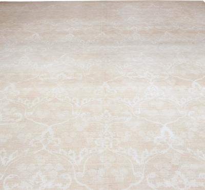 Doris Leslie Blau Collection Modern Floral RA7 Gray Wool Handmade Rug