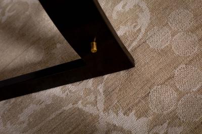Doris Leslie Blau Collection Modern Floral RA7 Gray Wool Handmade Rug