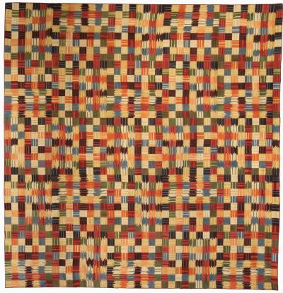 Doris Leslie Blau Collection Modern Geometric Design Handmade Cotton Rug