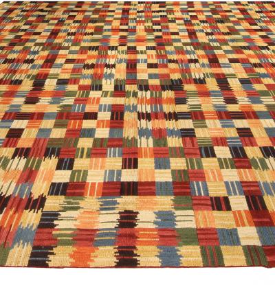 Doris Leslie Blau Collection Modern Geometric Design Handmade Cotton Rug