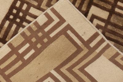 Doris Leslie Blau Collection Modern Geometric Hand Knotted Silk Runner