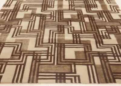 Doris Leslie Blau Collection Modern Geometric Hand Knotted Silk Runner