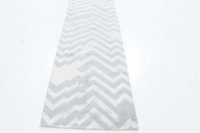 Doris Leslie Blau Collection Modern Geometric Hand Knotted Silk Wool Runner