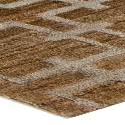 Doris Leslie Blau Collection Modern Geometric Harvin Handmade Hemp Silk Rug II