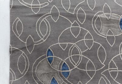 Doris Leslie Blau Collection Modern Hummingbird Silver Handmade Wool Silk Rug