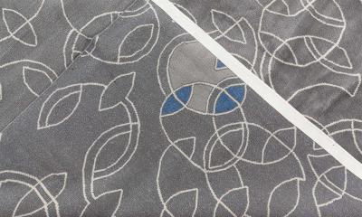 Doris Leslie Blau Collection Modern Hummingbird Silver Handmade Wool Silk Rug