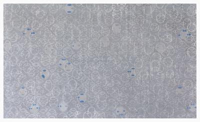 Doris Leslie Blau Collection Modern Hummingbird Silver Handmade Wool Silk Rug