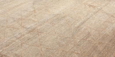 Doris Leslie Blau Collection Modern Soho Gold Hand Knotted Wool Rug