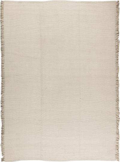 Doris Leslie Blau Collection Modern Solid Beige Flat Weave Wool Rug