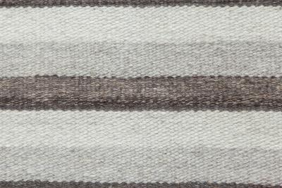 Doris Leslie Blau Collection Modern Striped Gray Anthracite Flat Weave Wool Rug