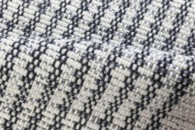 Doris Leslie Blau Collection Modern Striped Gray White Flat Weave Wool Runner