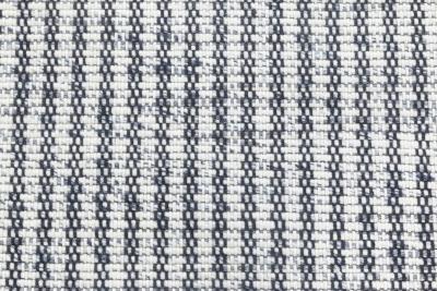 Doris Leslie Blau Collection Modern Striped Gray White Flat Weave Wool Runner