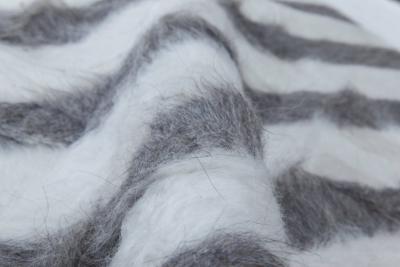 Doris Leslie Blau Collection Modern Striped Shaggy Handmade Goat Hair Rug