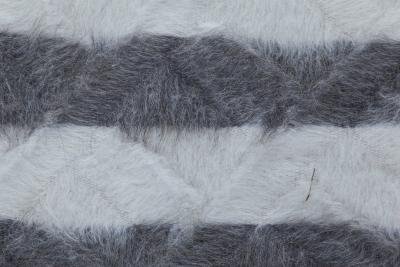 Doris Leslie Blau Collection Modern Striped Shaggy Handmade Goat Hair Rug