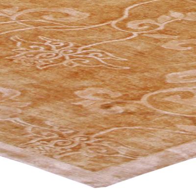 Doris Leslie Blau Collection Modern Surface Subtly Floral Brown Beige Silk Rug