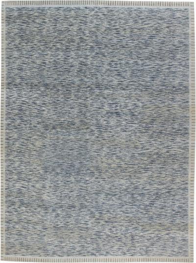 Doris Leslie Blau Collection Modern Swedish Design Blue Handmade Wool Pile Rug