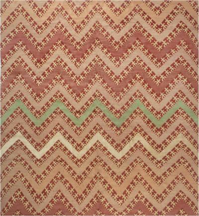 Doris Leslie Blau Collection Modern Tribal Geometric Silk Wool Rug