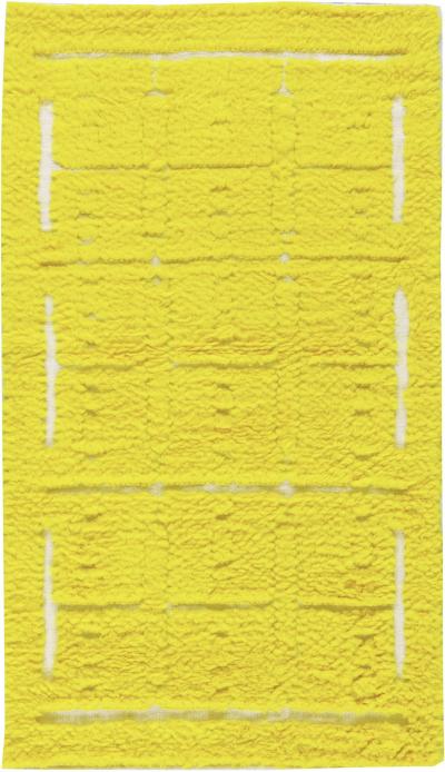 Doris Leslie Blau Collection Modern Tulu Bright Yellow Hand Knotted Wool Rug