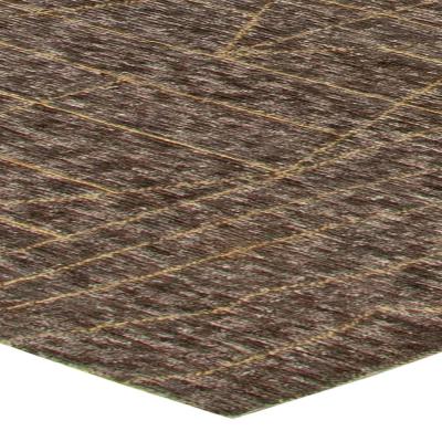 Doris Leslie Blau Collection Moroccan Tribal Design Brown Handmade Wool Rug