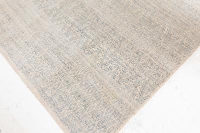 Doris Leslie Blau Collection New Traditional Inspired Beige Blue Wool Rug