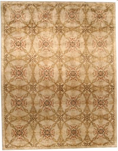 Doris Leslie Blau Collection One of a kind Modern Botanic Handmade Silk Rug