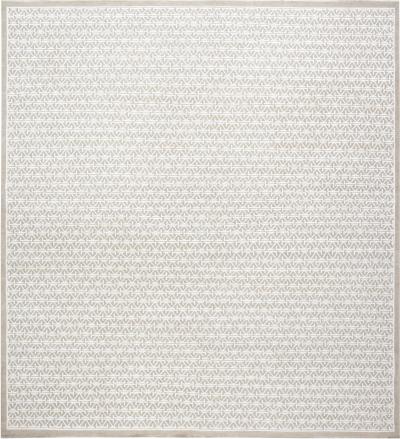 Doris Leslie Blau Collection Oriental Inspired Beige and White Rug