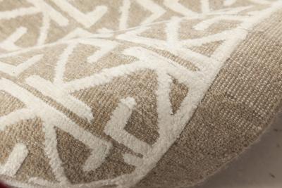 Doris Leslie Blau Collection Oriental Inspired Beige and White Rug