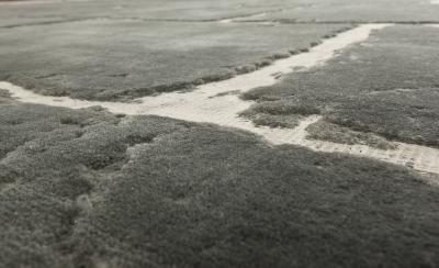 Doris Leslie Blau Collection Oversized Contemporary Geometric Tibetan Black Rug