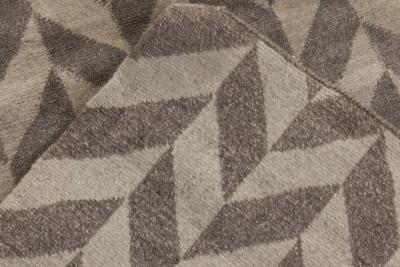 Doris Leslie Blau Collection Oversized Geometric Terra Rug in Natural Wool