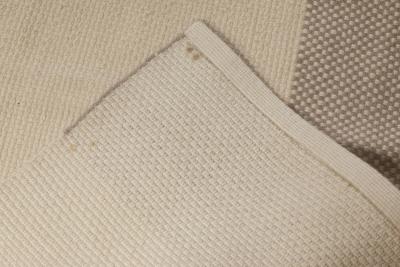 Doris Leslie Blau Collection Oversized Modern Striped Beige Gray Flat Weave Rug