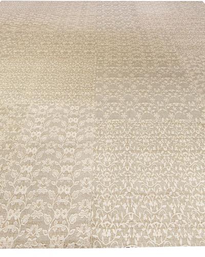 Doris Leslie Blau Collection Patchwork Like MM Gray Handmade Wool Rug