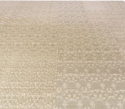 Doris Leslie Blau Collection Patchwork Like MM Gray Handmade Wool Rug