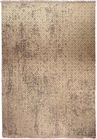 Doris Leslie Blau Collection Petra Design Beige Brown Handmade Wool Rug