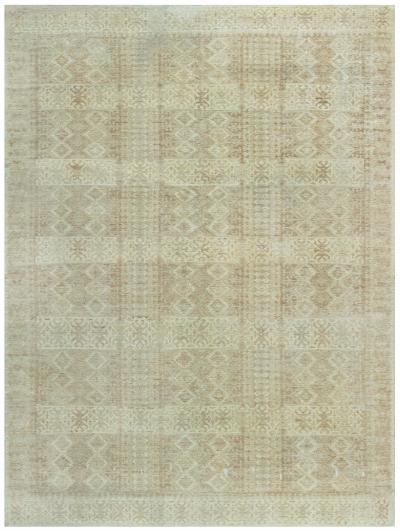 Doris Leslie Blau Collection Samarkand Beige and Brown Handmade Wool Carpet
