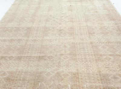 Doris Leslie Blau Collection Samarkand Beige and Brown Handmade Wool Carpet