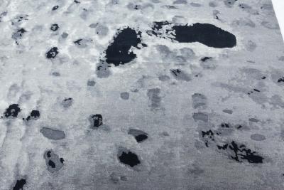 Doris Leslie Blau Collection Smoky Leopard Rug in Black and Gray