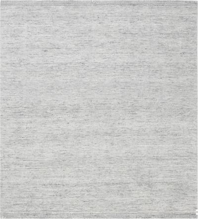 Doris Leslie Blau Collection Solid Light Gray Bauer Handmade Wool Rug III